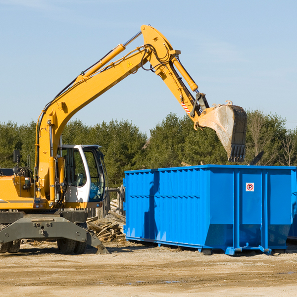 are there any restrictions on where a residential dumpster can be placed in Voluntown